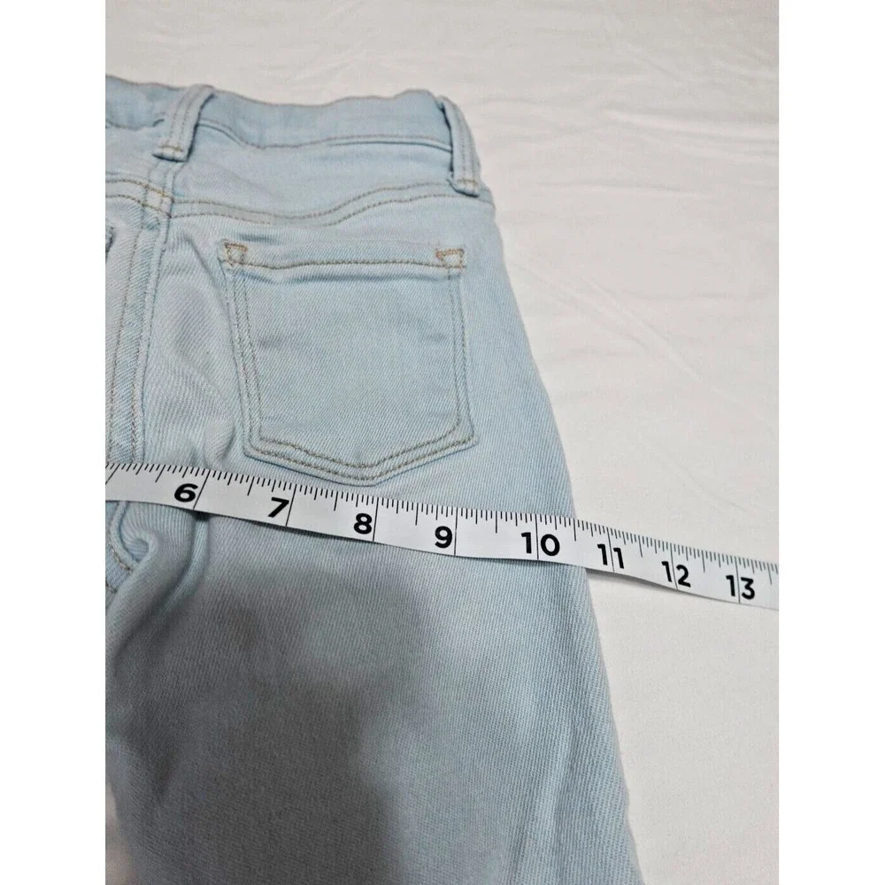 Old Navy Girls Rockstar Jeggings Distressed Light Wash Raw‎ Hem Size 5 Small